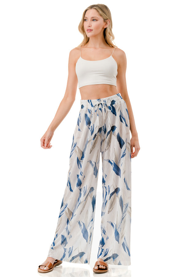 WOMEN'S STRETCH PLEATED PANTS: Island Breeze