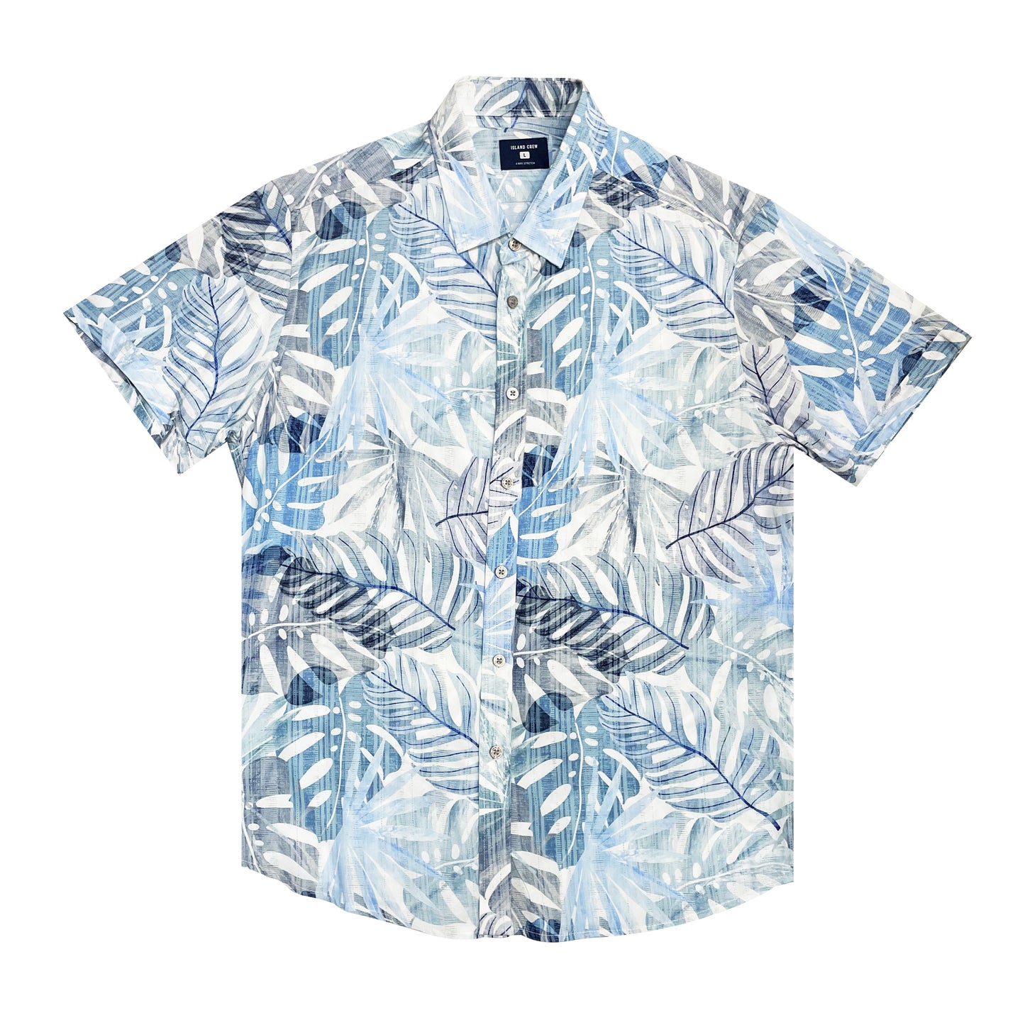 Island Crew Men's Stretch Short Sleeve Rayon Aloha Shirt: Tropical Season