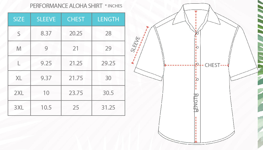 Island Crew Men's Stretch Short Sleeve Aloha Shirt: Palm Shore, White