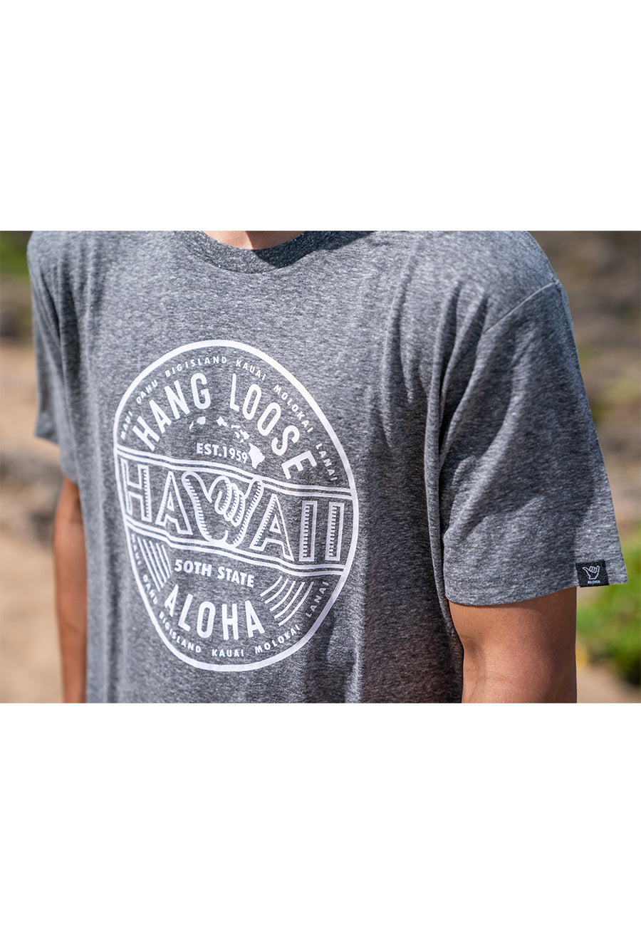 Tri-Blend Short Sleeve T-Shirt: SHAKA HAWAII