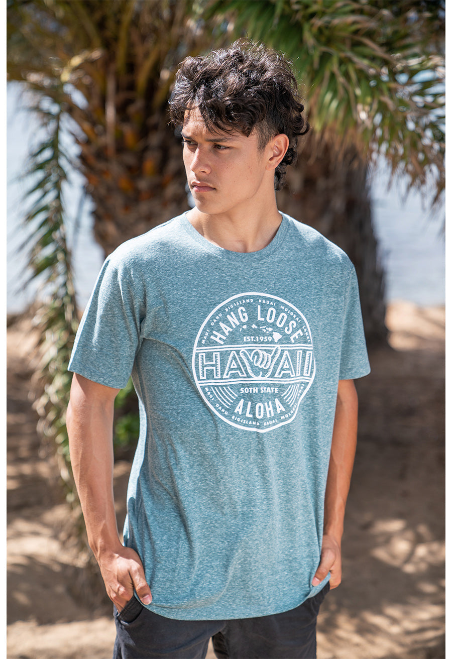 Tri-Blend Short Sleeve T-Shirt: SHAKA HAWAII