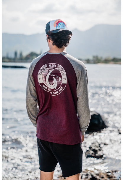 LONG SLEEVE RAGLAN: FISH HOOK