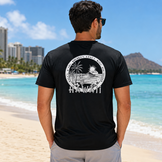 COOL SHORT SLEEVE T-SHIRT: Hula Girl Hawaii