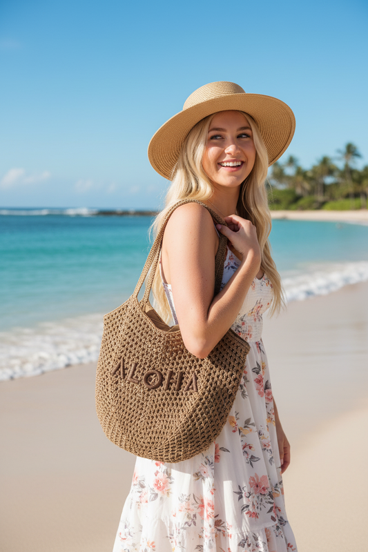 CROCHET TOTE BAG : Aloha
