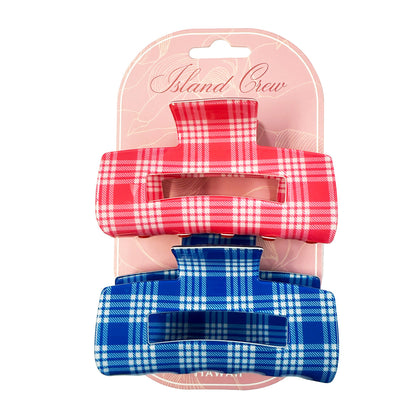 ACRYLIC HAIR CLIP CLAW: Hawaii Designs 4 (2 Pack)