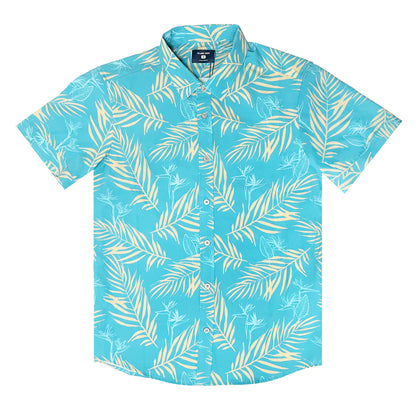 STRETCH SHORT SLEEVE ALOHA SHIRT: PALM BAY - Small