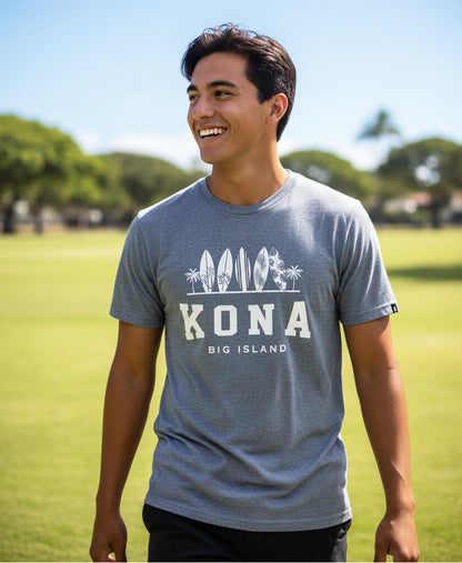 TRI-BLEND SHORT SLEEVE T-SHIRT: Kona Surfboard