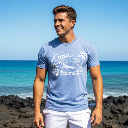 TRI-BLEND SHORT SLEEVE T-SHIRT: Kona Island