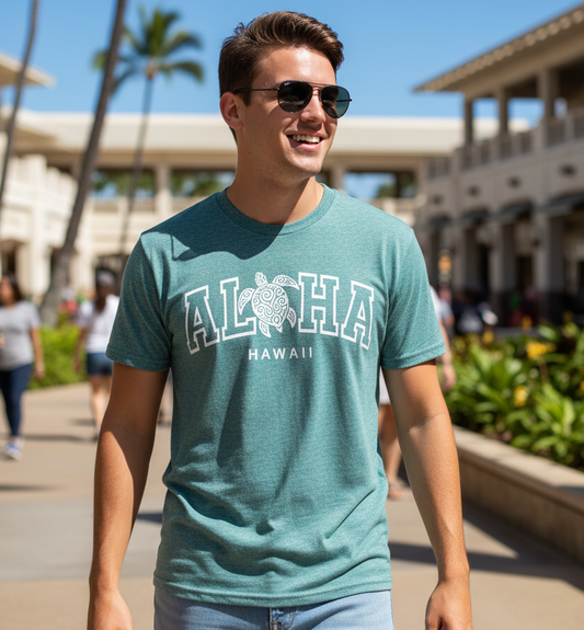 TRI-BLEND SHORT SLEEVE T-SHIRT: Aloha Honu