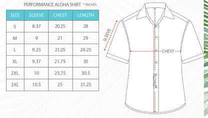 STRETCH SHORT SLEEVE ALOHA SHIRT: TROPICAL BREEZE