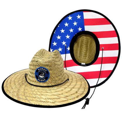 STRAW HAT: AMERICAN FLAG