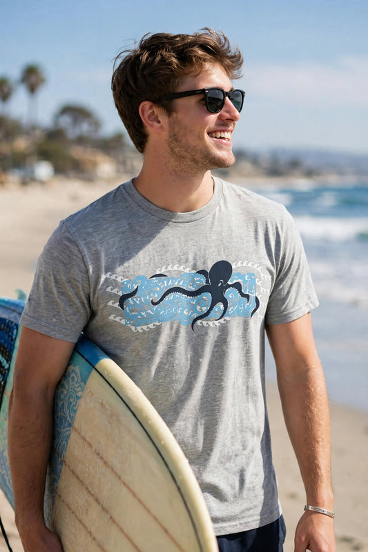 MIXED BLEND SHORT SLEEVE T-SHIRT: Octopus