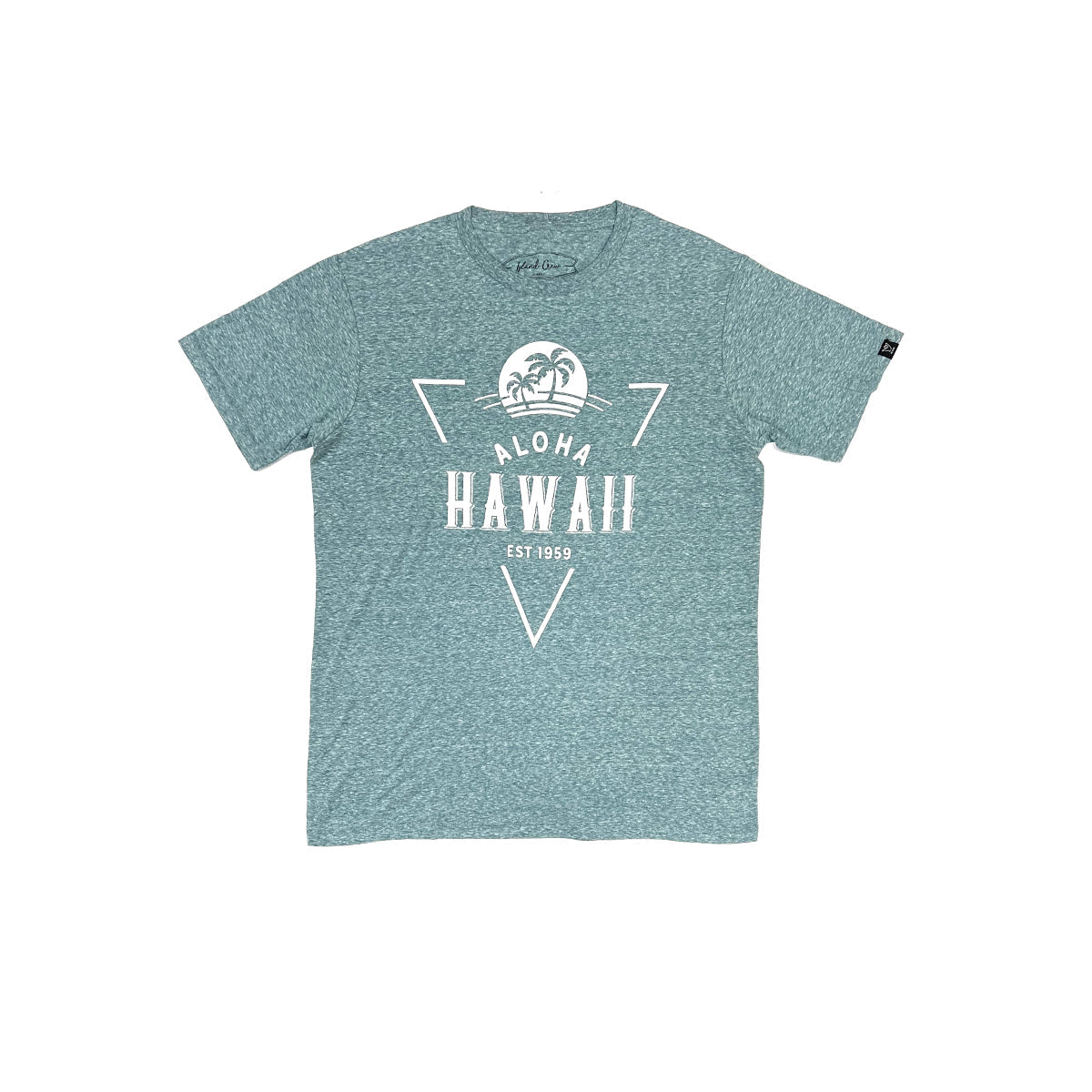 Tri-Blend Short Sleeve T-Shirt: Tropical Palms