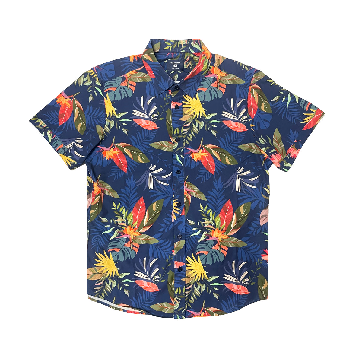 STRETCH SHORT SLEEVE ALOHA SHIRT: TROPICAL BREEZE