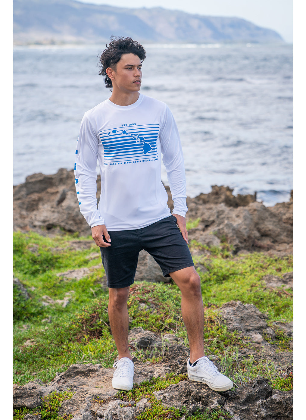 Cool Long Sleeve T-Shirt: STRIPE HI MAP